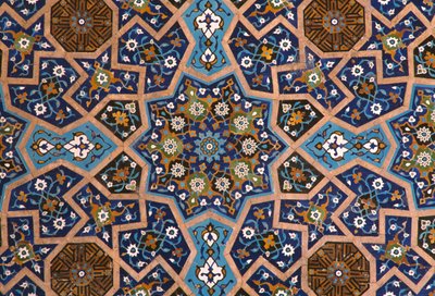 The Friday Mosque, South Iwan, decorative tilework by Unbekannt Unbekannt